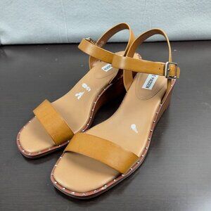 Steve Madden Ares Slingback Sandal Brown Wedge Heel Sandals Size 10